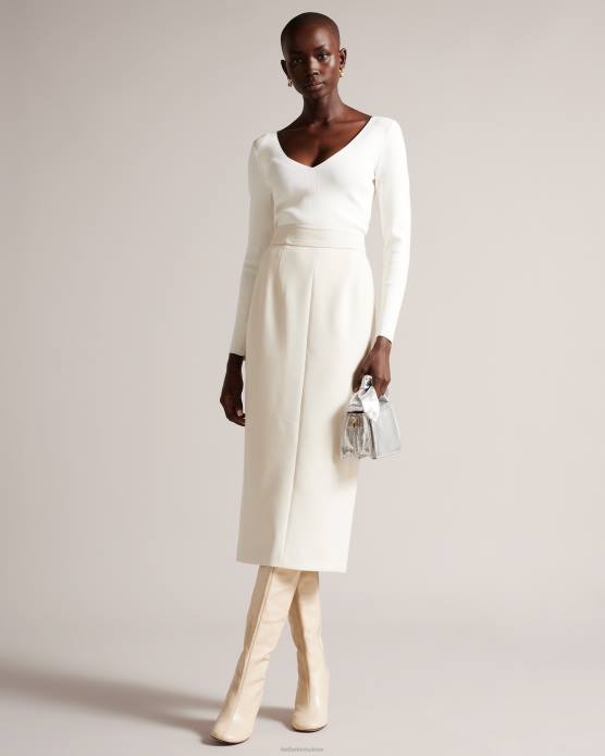 Ted Baker femmes 60VD266 vêtements Amberos - Jupe crayon longue ajustée naturel