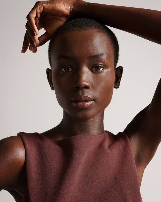 Ted Baker femmes 60VD453 vêtements robe jupe tulipe lophiaz brun