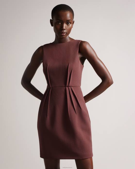 Ted Baker femmes 60VD453 vêtements robe jupe tulipe lophiaz brun