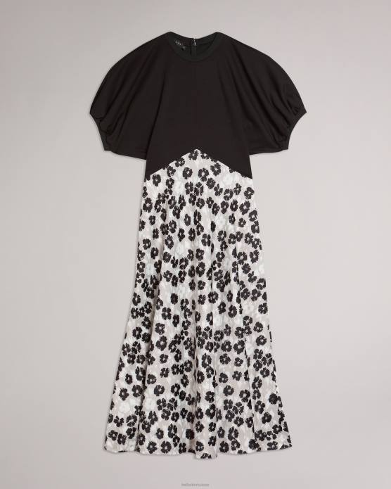 Ted Baker femmes 60VD513 vêtements haut en point de Rome gwiana avec robe jupe midi noir