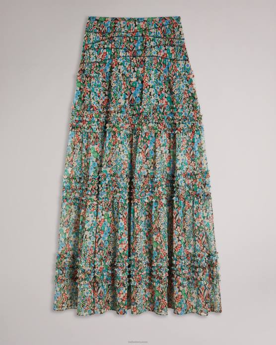 Ted Baker femmes 60VD528 vêtements jupe longue à volants amadea noir