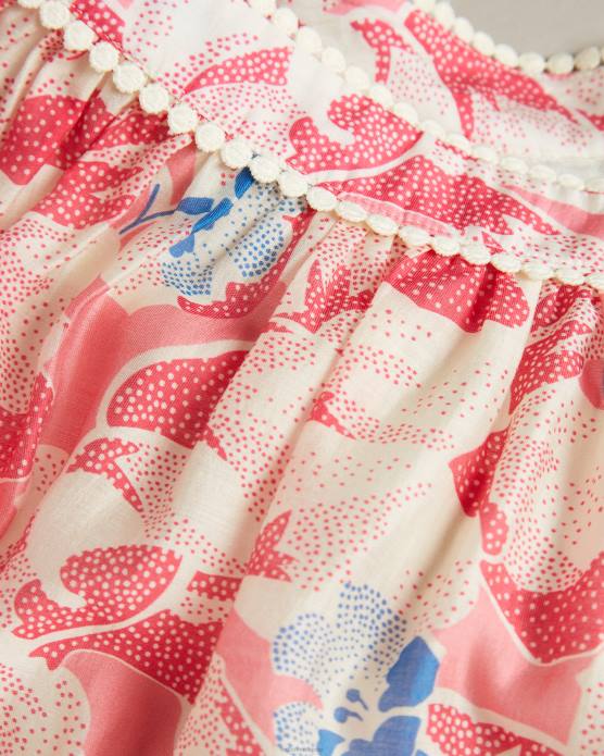 Ted Baker femmes 60VD613 vêtements Mini-jupe ample Tabita avec ruban en dentelle rose moyen