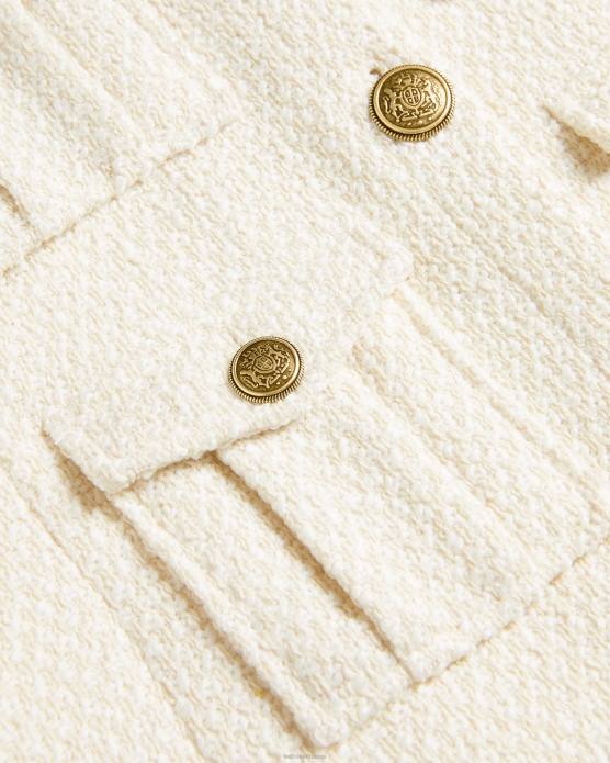 Ted Baker femmes 60VD126 vêtements cremla - veste courte boutonnée en boucle naturel