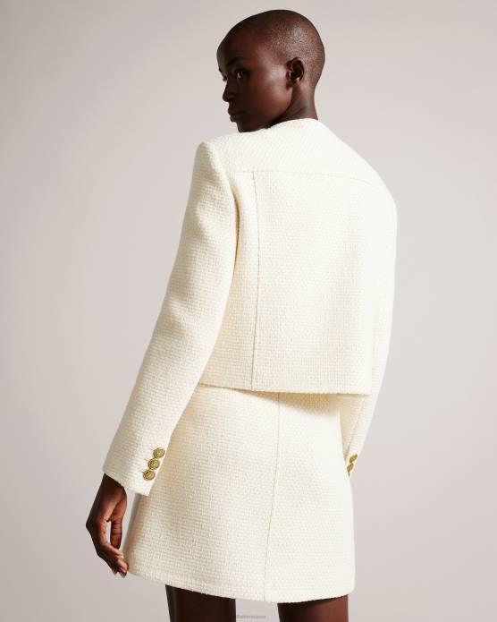 Ted Baker femmes 60VD126 vêtements cremla - veste courte boutonnée en boucle naturel