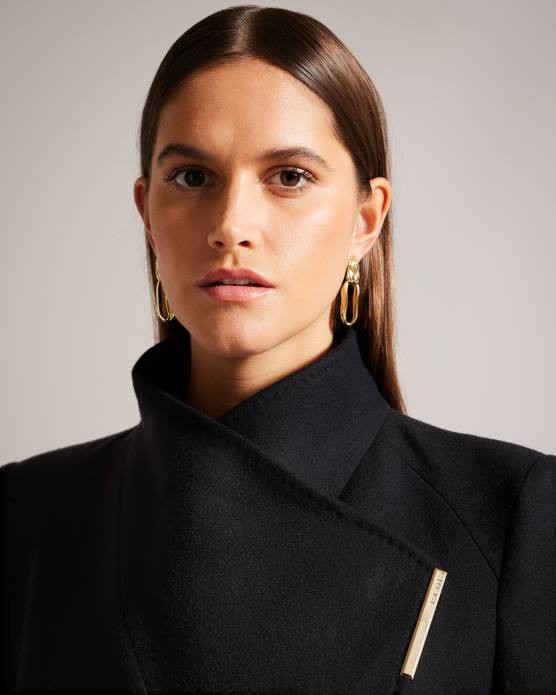 Ted Baker femmes 60VD133 vêtements manteau portefeuille en laine rose noir