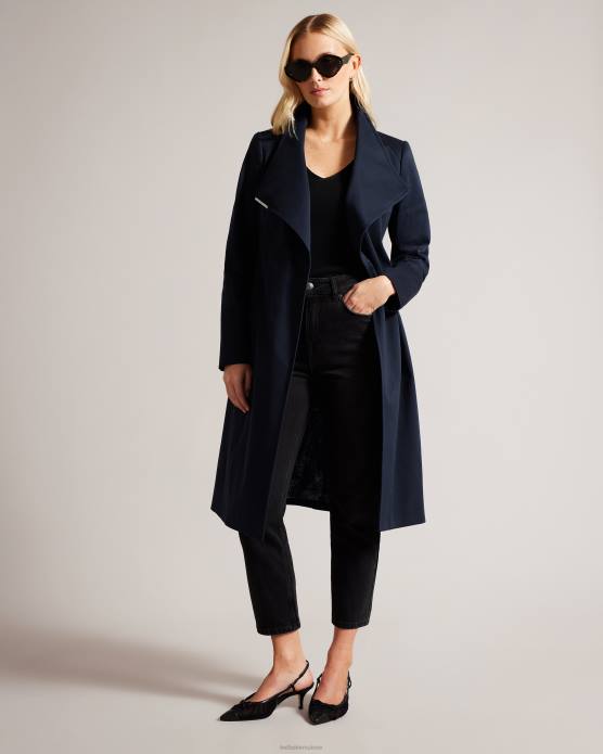 Ted Baker femmes 60VD158 vêtements rosina - trench-coat portefeuille mi-long bleu foncé