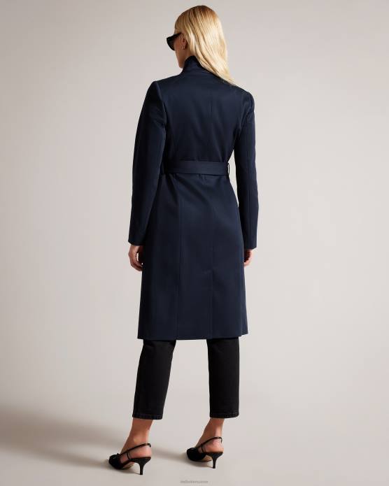 Ted Baker femmes 60VD158 vêtements rosina - trench-coat portefeuille mi-long bleu foncé