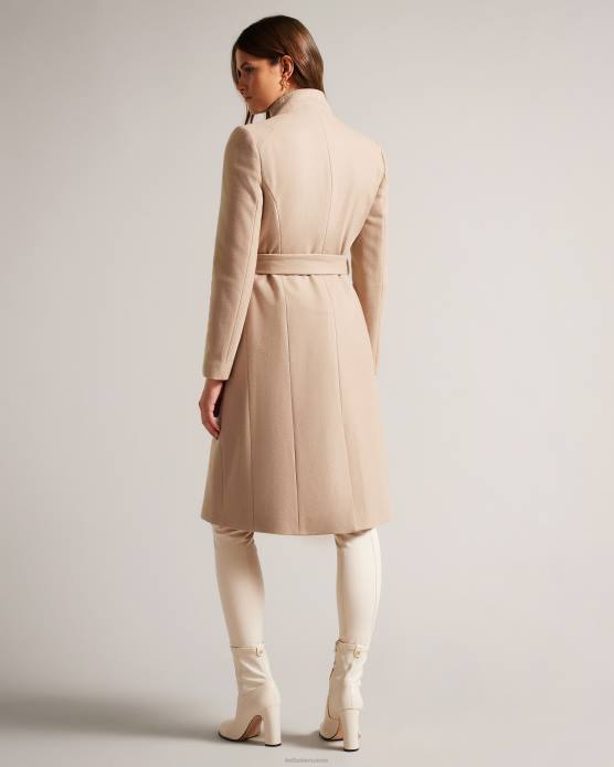 Ted Baker femmes 60VD185 vêtements manteau portefeuille en laine rose chameau