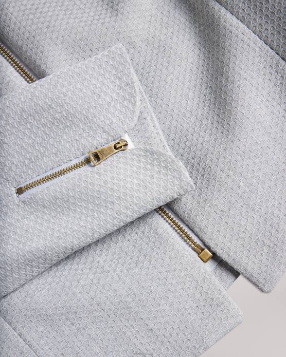 Ted Baker femmes 60VD373 vêtements michah veste courte texturée gris clair