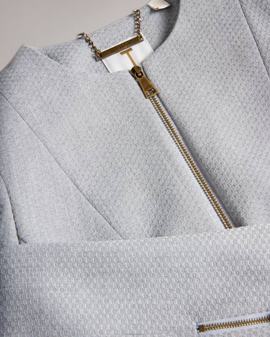 Ted Baker femmes 60VD373 vêtements michah veste courte texturée gris clair