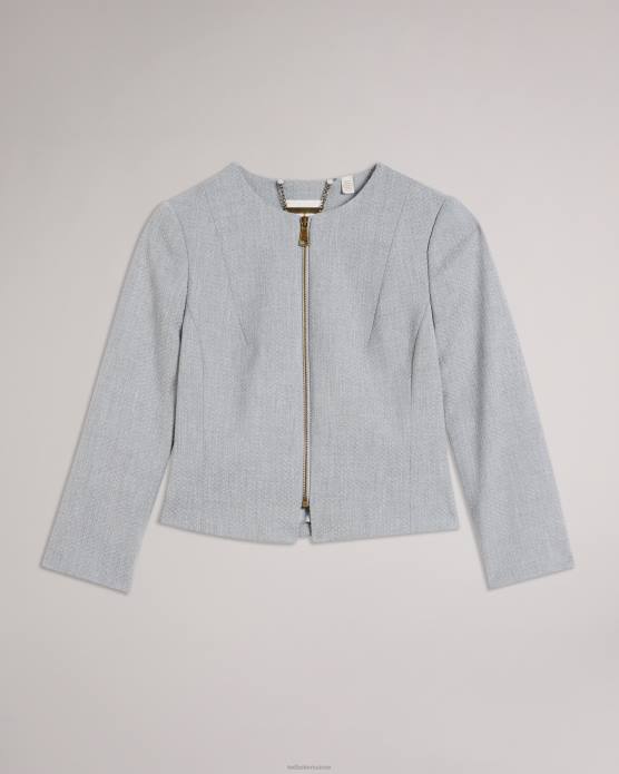 Ted Baker femmes 60VD373 vêtements michah veste courte texturée gris clair