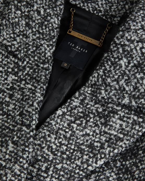 Ted Baker femmes 60VD43 vêtements manteau blazer oversize chiné Robinet noir