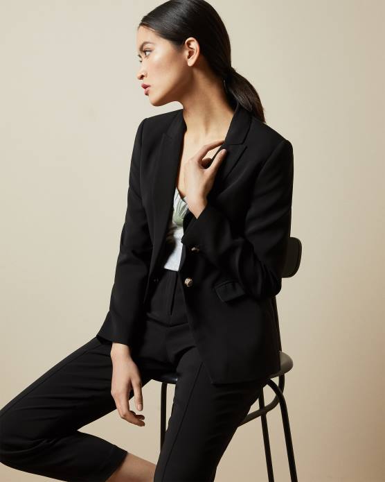 Ted Baker femmes 60VD441 vêtements veste blazer à simple boutonnage raee noir