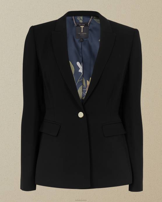 Ted Baker femmes 60VD441 vêtements veste blazer à simple boutonnage raee noir