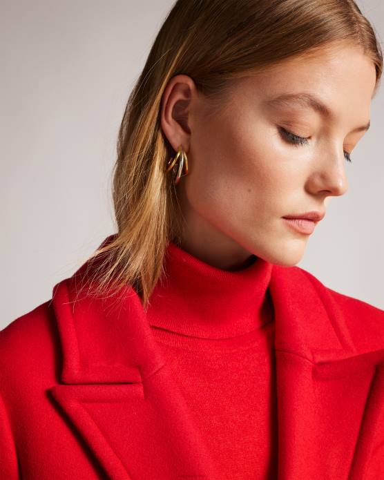 Ted Baker femmes 60VD452 vêtements manteau de ville frejia avec détail de sangle amovible rouge