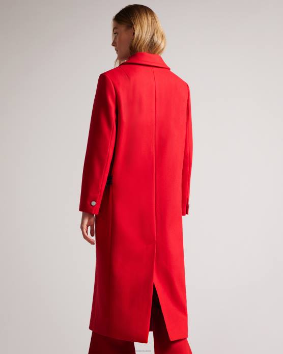 Ted Baker femmes 60VD452 vêtements manteau de ville frejia avec détail de sangle amovible rouge