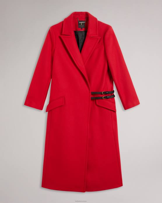 Ted Baker femmes 60VD452 vêtements manteau de ville frejia avec détail de sangle amovible rouge