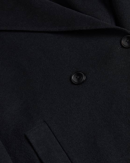 Ted Baker femmes 60VD456 vêtements manteau cocon caysa avec col oversize noir