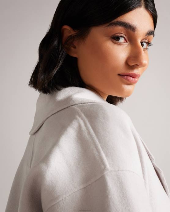 Ted Baker femmes 60VD522 vêtements manteau cocon caysa avec col oversize rose