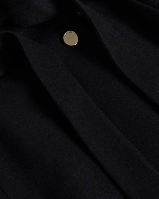 Ted Baker femmes 60VD525 vêtements manteau portefeuille midi en laine sandra noir de jais