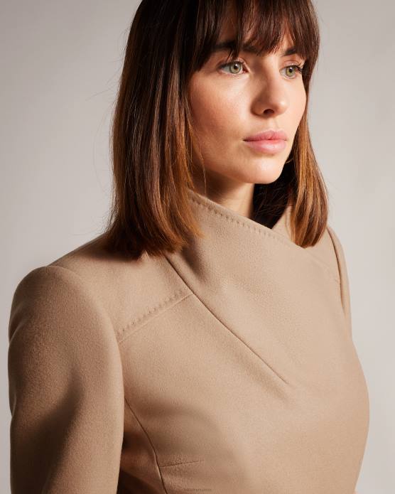 Ted Baker femmes 60VD546 vêtements manteau portefeuille court en laine rytaa naturel