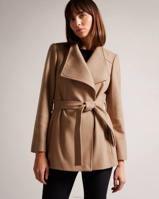 Ted Baker femmes 60VD546 vêtements manteau portefeuille court en laine rytaa naturel