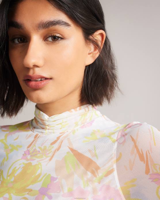 Ted Baker femmes 60VD553 vêtements haut en résille dobby danuta blanc