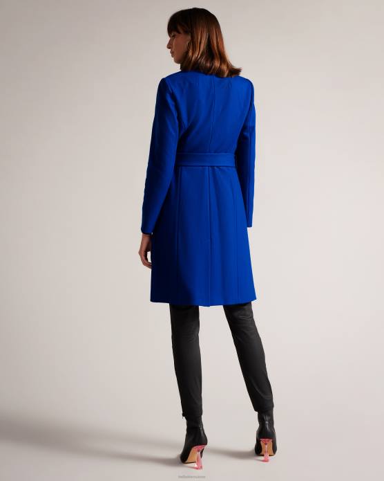 Ted Baker femmes 60VD561 vêtements manteau portefeuille midi en laine sandra bleu