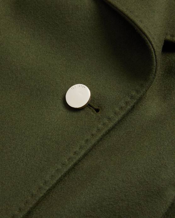 Ted Baker femmes 60VD563 vêtements manteau portefeuille court en laine rytaa kaki