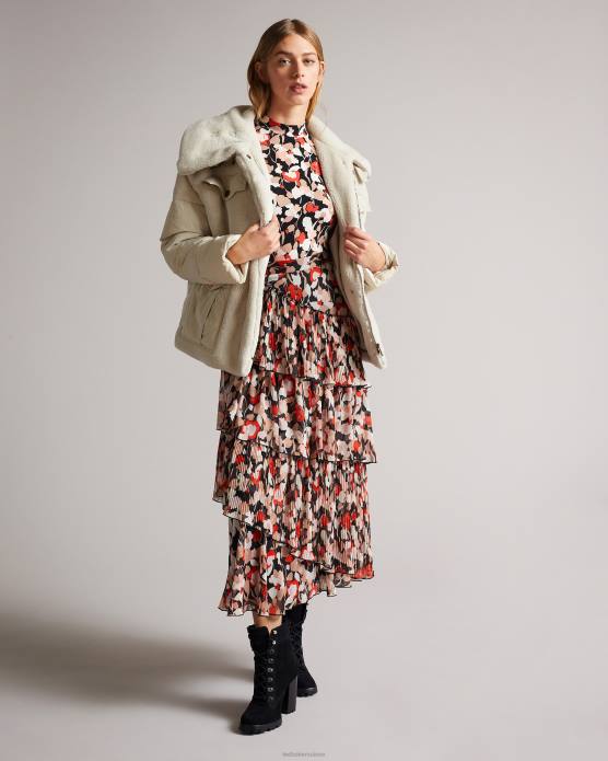Ted Baker femmes 60VD587 vêtements doudoune borj en tissus mélangés liilla Ivoire