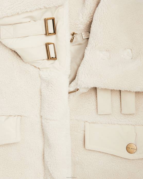 Ted Baker femmes 60VD587 vêtements doudoune borj en tissus mélangés liilla Ivoire