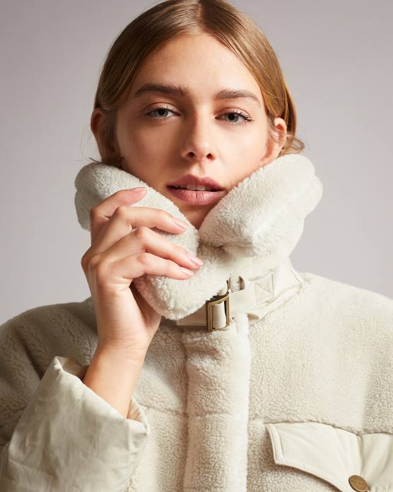 Ted Baker femmes 60VD587 vêtements doudoune borj en tissus mélangés liilla Ivoire