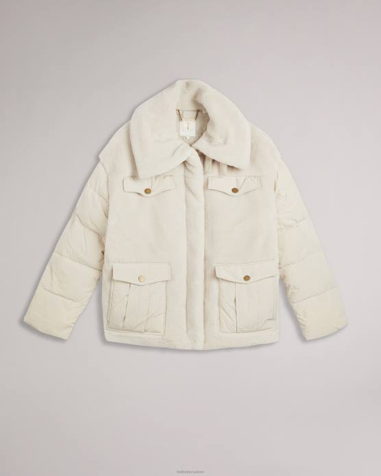 Ted Baker femmes 60VD587 vêtements doudoune borj en tissus mélangés liilla Ivoire