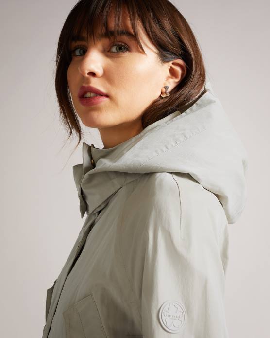 Ted Baker femmes 60VD662 vêtements renniey technique pluie mac blanc