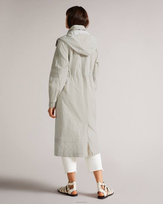 Ted Baker femmes 60VD662 vêtements renniey technique pluie mac blanc