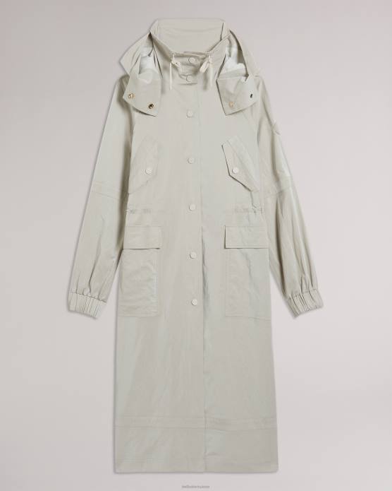 Ted Baker femmes 60VD662 vêtements renniey technique pluie mac blanc