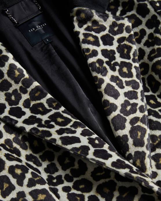 Ted Baker femmes 60VD86 vêtements leeroi manteau mi-long à simple boutonnage noir