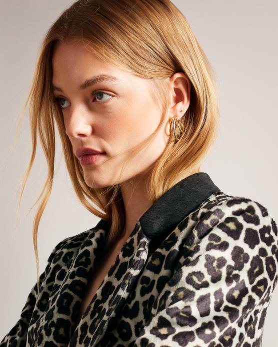 Ted Baker femmes 60VD86 vêtements leeroi manteau mi-long à simple boutonnage noir