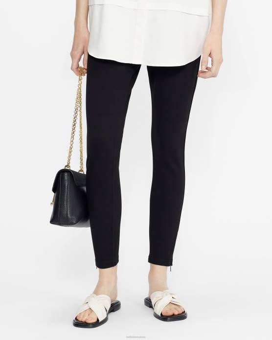 Ted Baker femmes 60VD284 vêtements strenti - Jegging Ponti skinny avec revers zippé noir