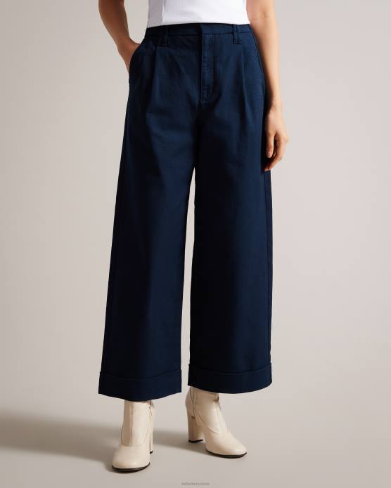 Ted Baker femmes 60VD319 vêtements Steviey - Pantalon ajusté large bleu marine foncé