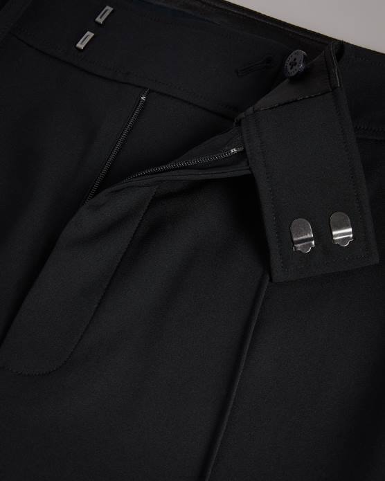 Ted Baker femmes 60VD325 vêtements Hildiat pantalon large taille haute noir