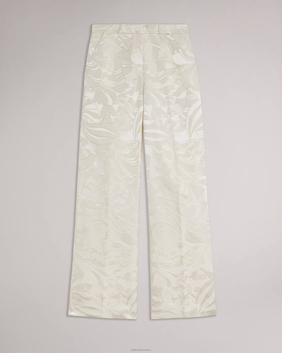 Ted Baker femmes 60VD365 vêtements pantalon large en jacquard majiat naturel