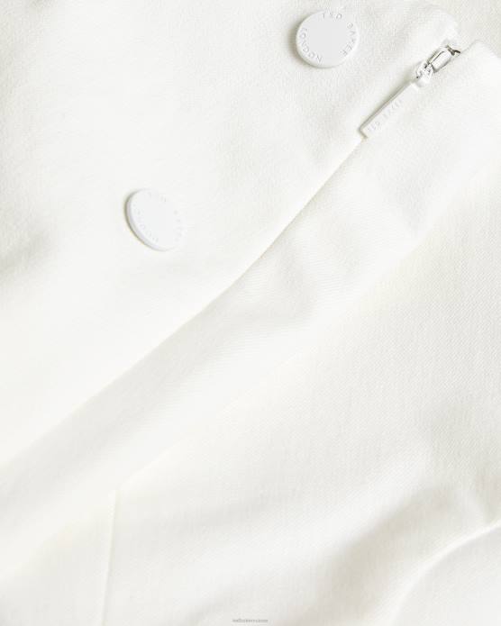 Ted Baker femmes 60VD481 vêtements liroi pantalon taille haute avec faux boutons-pression naturel