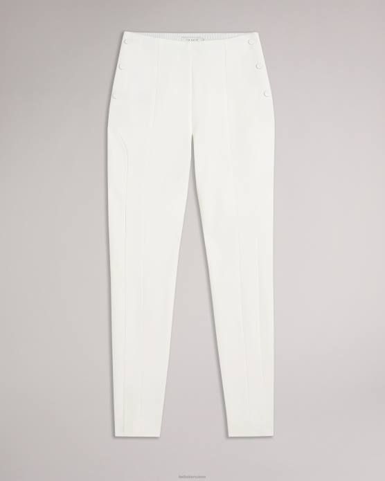 Ted Baker femmes 60VD481 vêtements liroi pantalon taille haute avec faux boutons-pression naturel