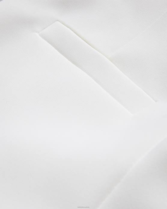 Ted Baker femmes 60VD268 vêtements short llaylas en sergé avec boutons embossés blanc