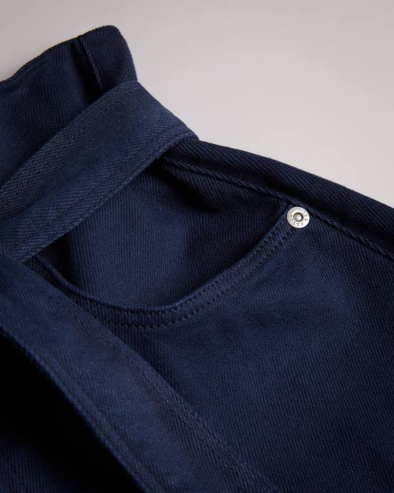 Ted Baker femmes 60VD352 vêtements Danikii - Short en jean taille haute à nouer bleu foncé