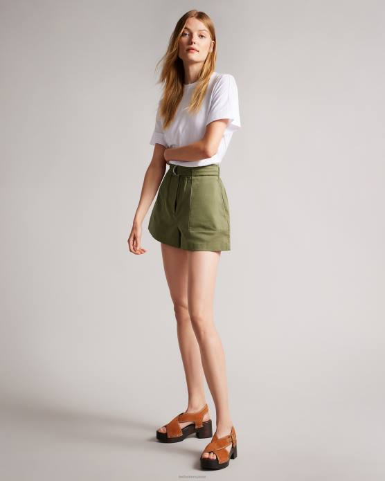 Ted Baker femmes 60VD595 vêtements ronniie - short avec anneau en D olive