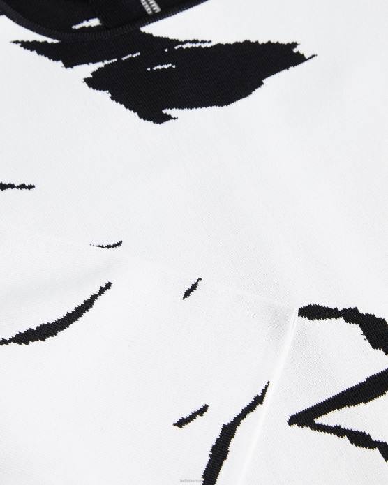 Ted Baker femmes 60VD505 vêtements robe patineuse en jacquard savina blanc