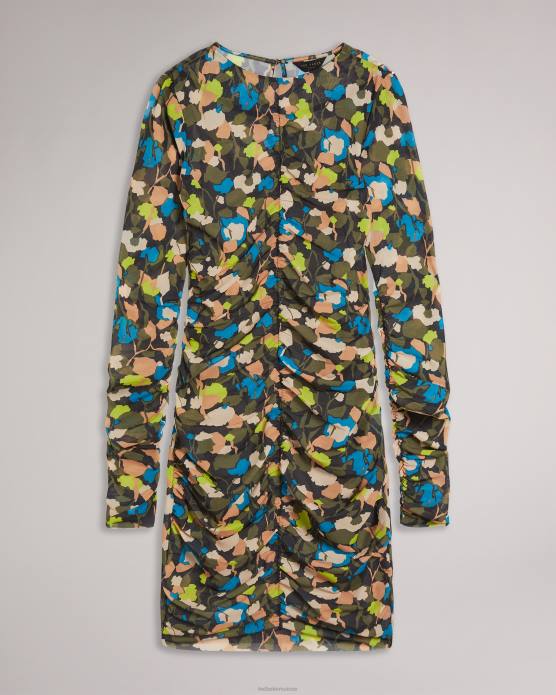 Ted Baker femmes 60VD507 vêtements robe ttinna froncée sur le devant noir