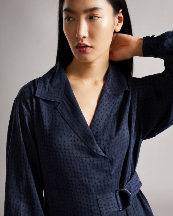 Ted Baker femmes 60VD512 vêtements robe mi-longue sammmie d ring bleu foncé